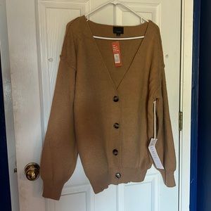 Camel button up cardigan